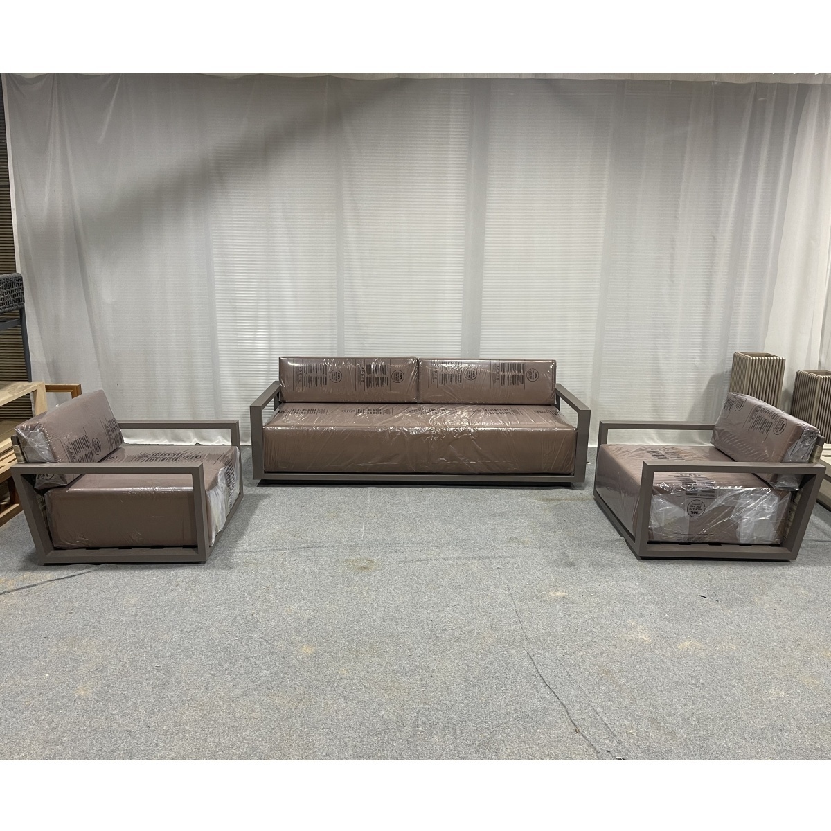 2022 New Arrival Luxury Furniture Aluminum Outdoor Furniture Sofa Set Patio Metal Sofa Set