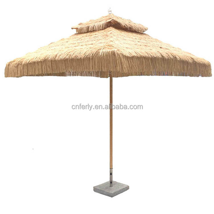 Outdoor Furniture Thatch Parasol Unique Patio Umbrella for Garden Pool Beach Straw Umbrella