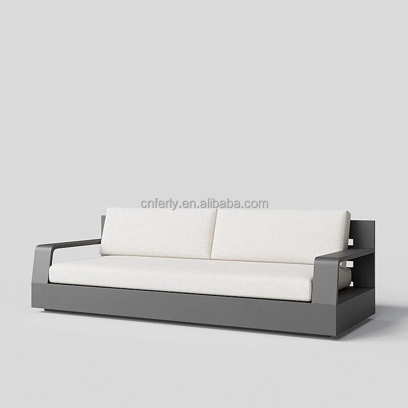 Hot Sale Cast Aluminum Outdoor Furniture Modern Outdoor Sofa Patio Garden Sofa Aluminum Two Seat Garden Sofa