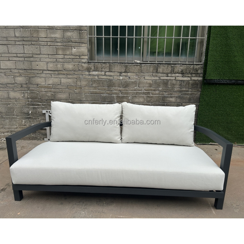 Powder Coating 4 Pieces T-back Design Sofa Set Rust-proof Aluminum Outdoor Furniture