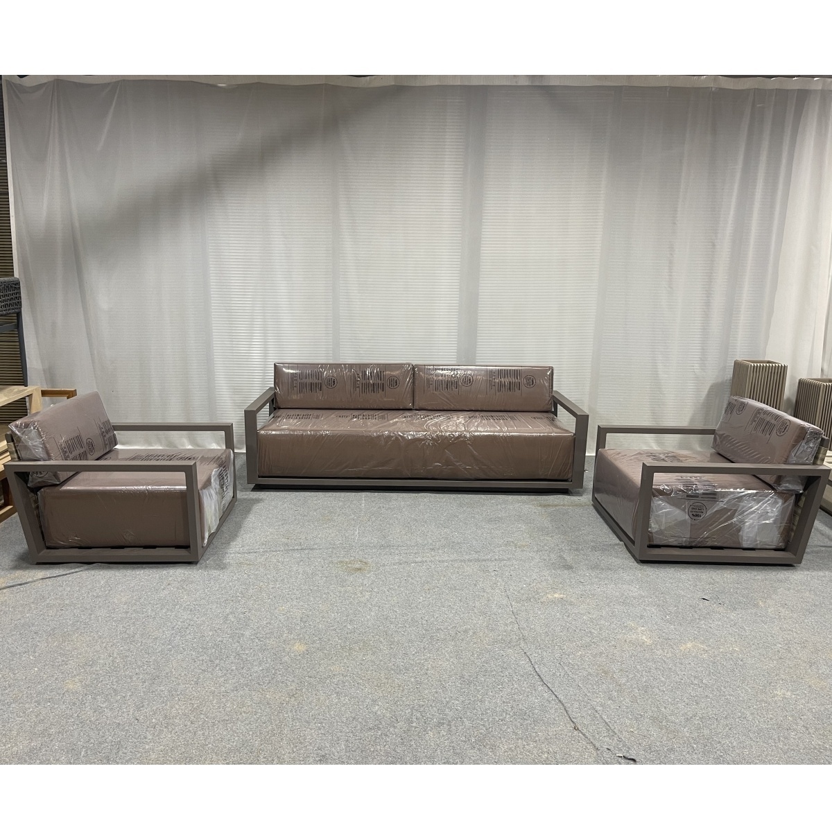 2022 New Arrival Luxury Furniture Aluminum Outdoor Furniture Sofa Set Patio Metal Sofa Set