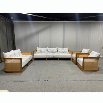 Modern Rattan Outdoor Furniture Selling Outdoor 3 Pieces Garden Furniture Rattan Sectional Sofa Set Teak Garden Set