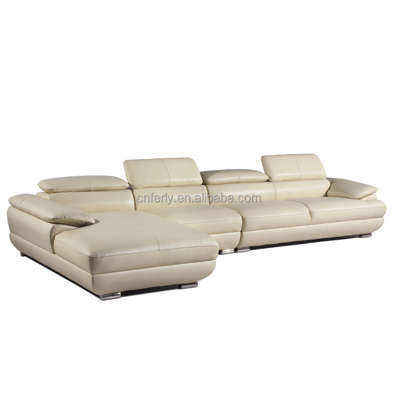 Italian-style Minimalist Modern Living Room Light Luxury Leather Sofa Leather Left And Right Corner Combination Sofa