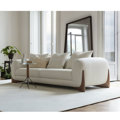 Modern Style Design Sense Simple Fabric Soft Modern Wooden Sofa Living Room Furniture Home Furniture Double Sofa