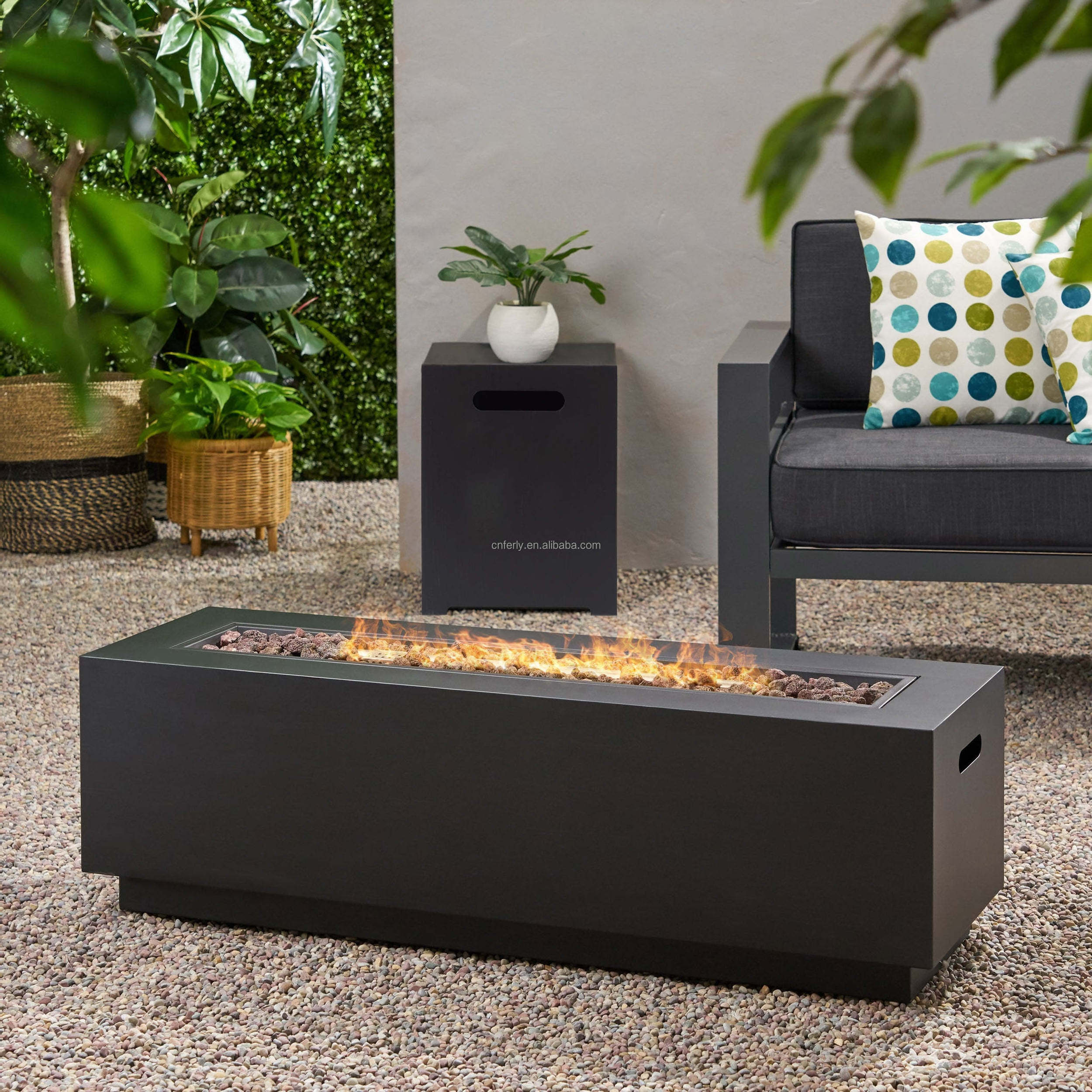 Patio outdoor gas fire pit gas propane fire pit table square fire pit table with glass