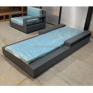 Modern style cast aluminum outdoor furniture patio furniture poolside sunbed double lounger bed