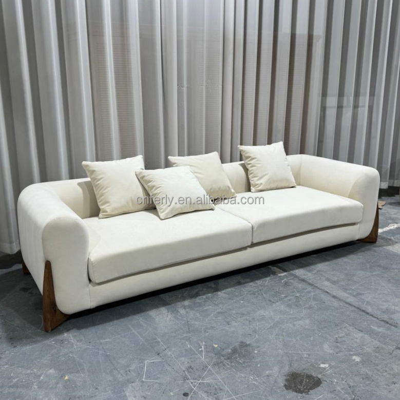 Modern Style Design Sense Simple Fabric Soft Modern Wooden Sofa Living Room Furniture Home Furniture Double Sofa