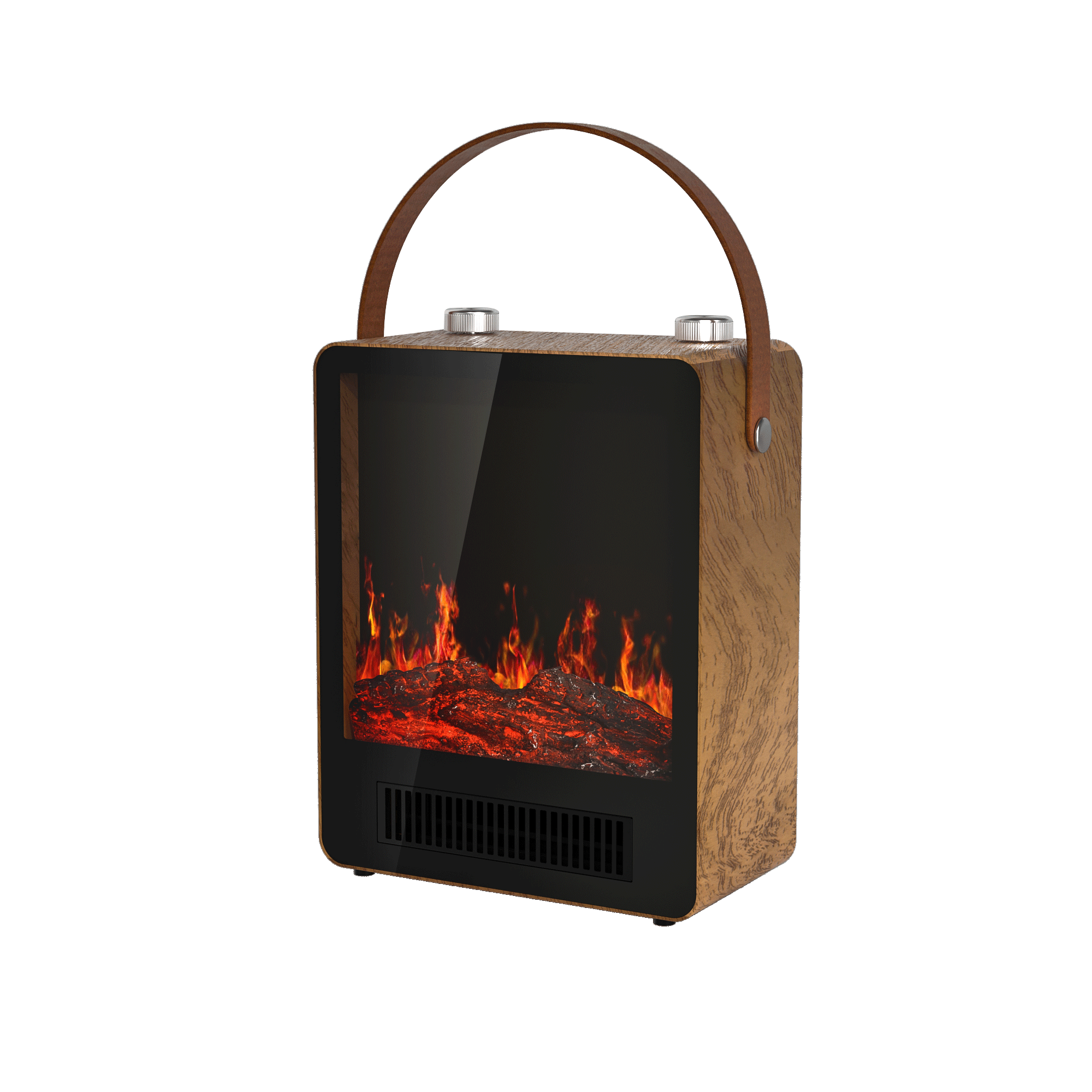 New Design Wood Decorative Pattern 1000W Electric Fireplace Hater Portable Indoor Space Heater