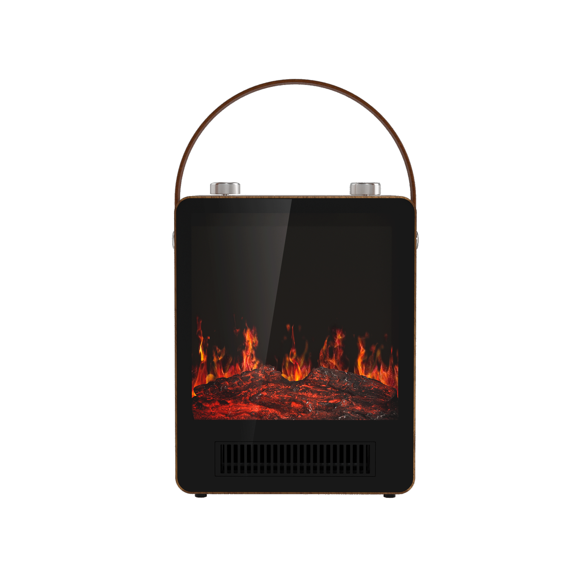 New Design Wood Decorative Pattern 1000W Electric Fireplace Hater Portable Indoor Space Heater