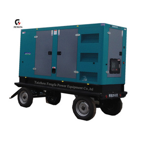 Portable Silent Type Diesel Genset With Wheels 50kw Trailer Generator