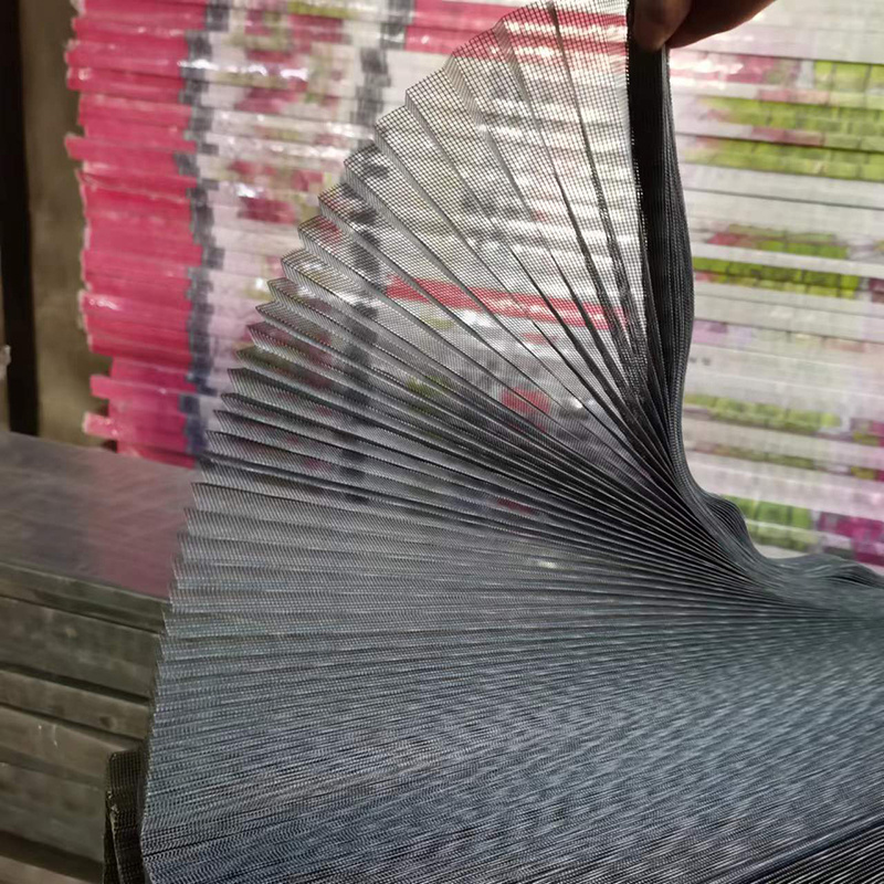 Doors & Windows Multicolor Pleated Mosquito Net Polyester Foldable Mosquito Mesh Sliding net for window