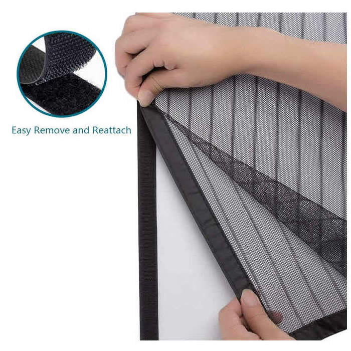 screened porch mesh curtain patio door magnet fly screen