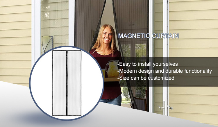 2024 Summer Punch-Free Magnetic Anti Mosquito Insect Mosquito Net Fly Door Curtains Mesh Automatic Closing Door Kitchen Screen