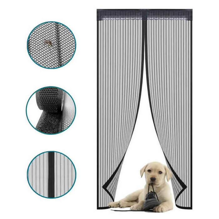 screened porch mesh curtain patio door magnet fly screen