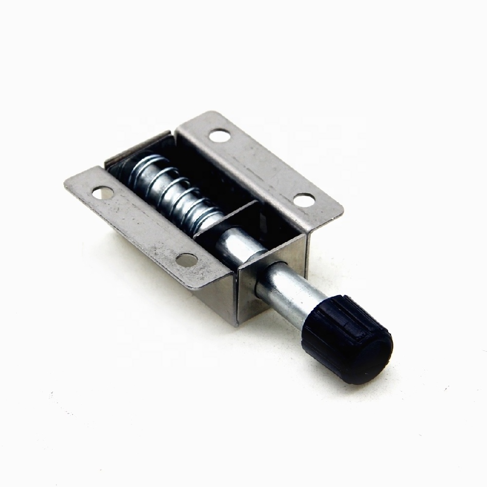 stainless steel push button automatic open door window barrel slding bolt spring load lock latch