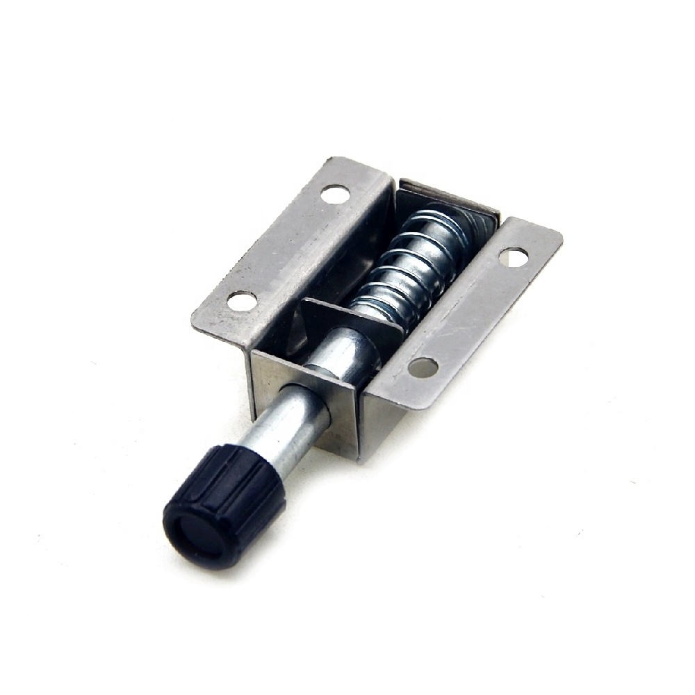 stainless steel push button automatic open door window barrel slding bolt spring load lock latch