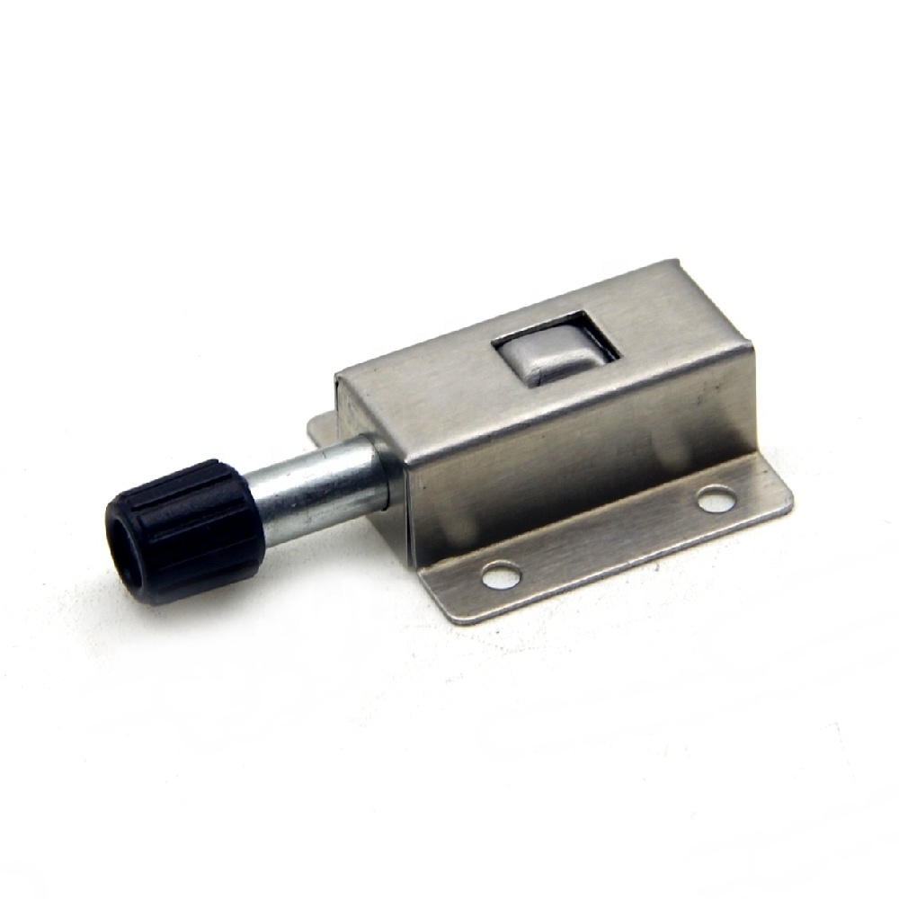 stainless steel push button automatic open door window barrel slding bolt spring load lock latch