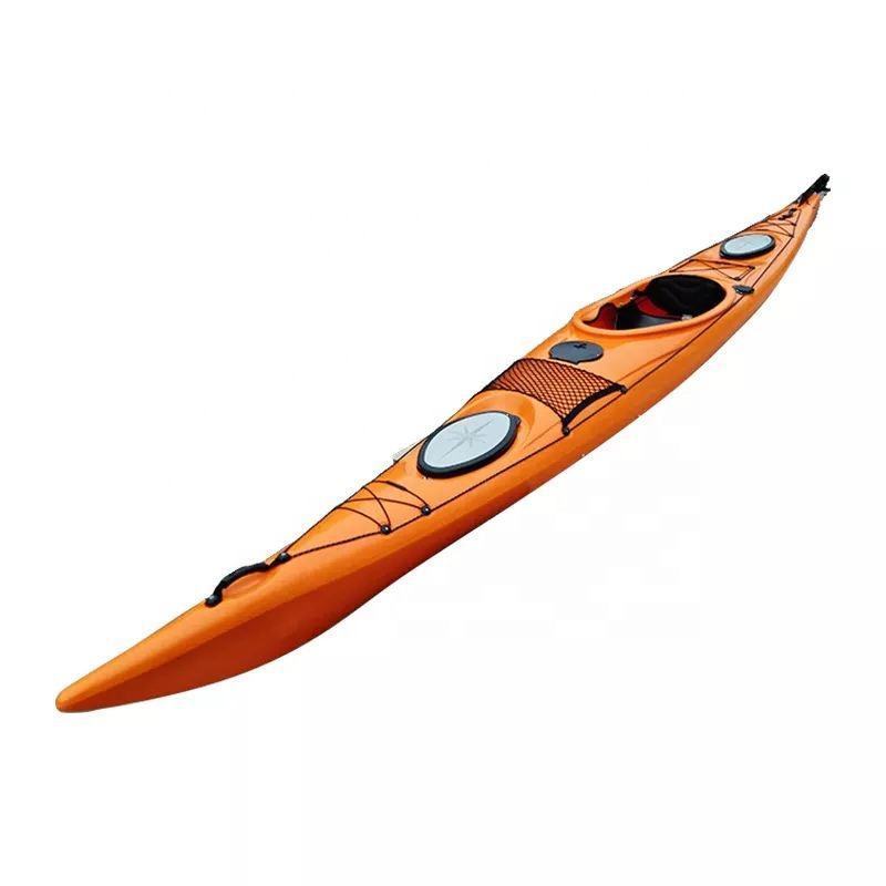 High Quality Canoe And Kayak Sail Plastic Rowing Boat Single Kayak Single Cabin Large Plastic Fishing Boat