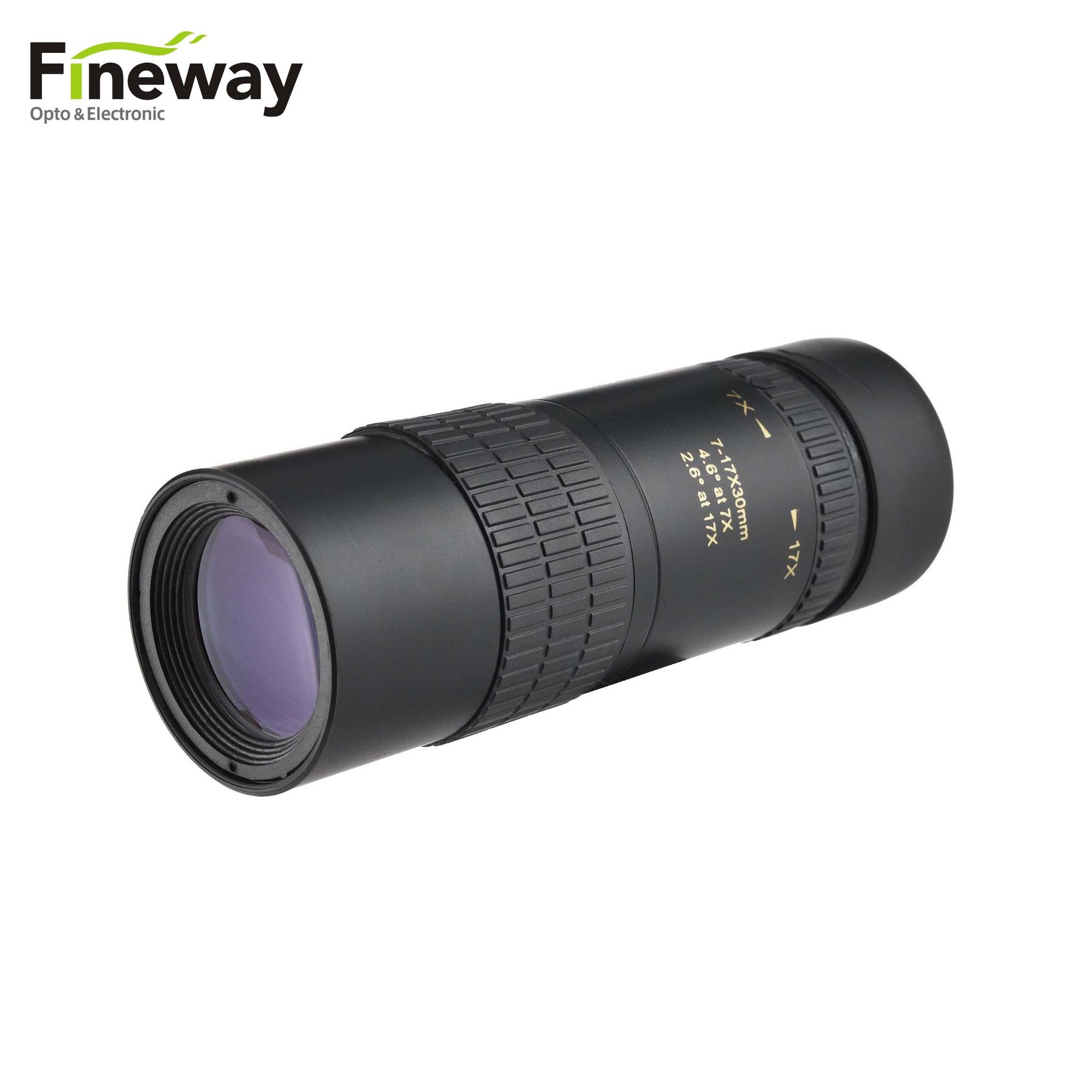 FW7-17X30 Zoom Monocular Telescope 3000M Long Range Telephoto Lens for Mobile Phone Cellphone