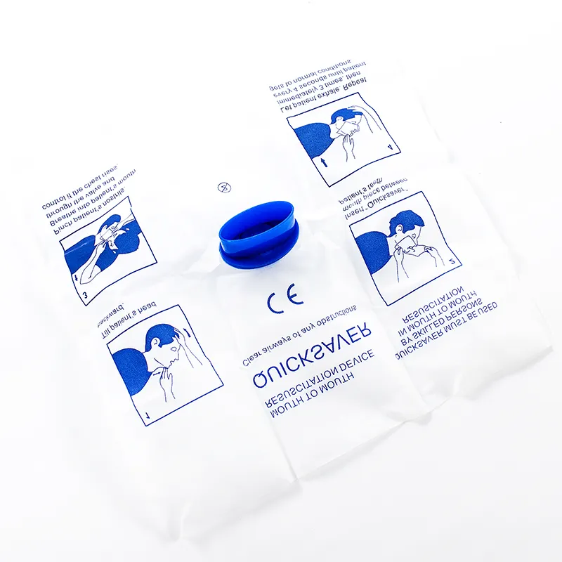 Disposable Mouth To Mouth CPR Face Shield Rescue One Way Valve CPR Mask