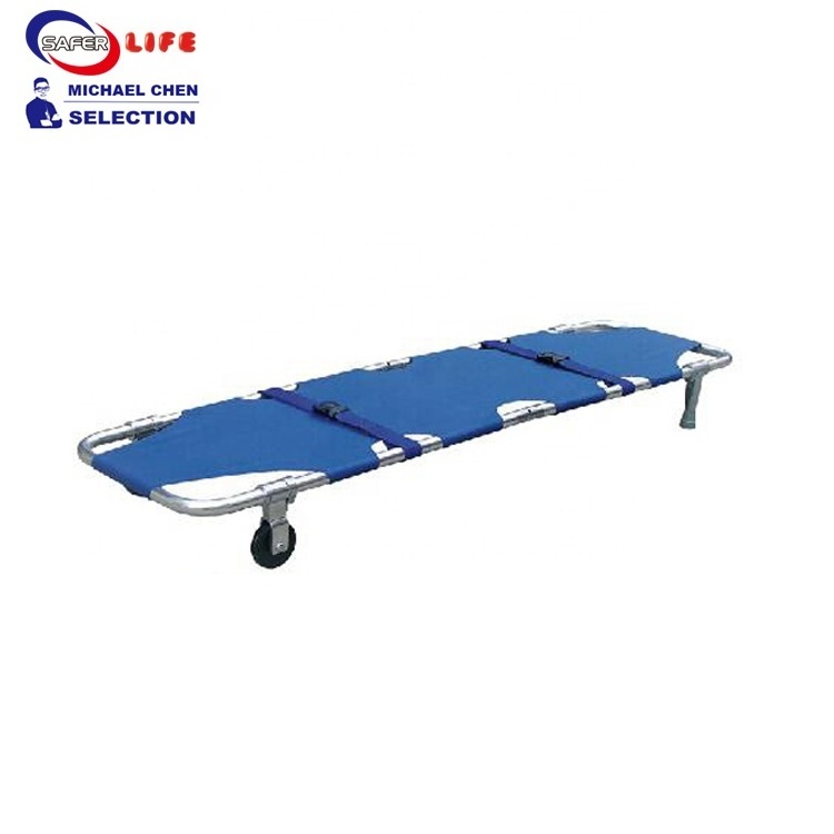 Aluminum folding emergency stretcher for first aid foldable stretcher  emergency rescue stretcher