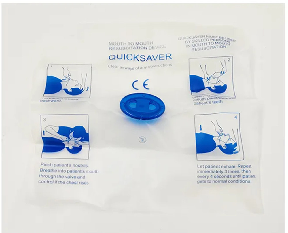 Disposable Mouth To Mouth CPR Face Shield Rescue One Way Valve CPR Mask