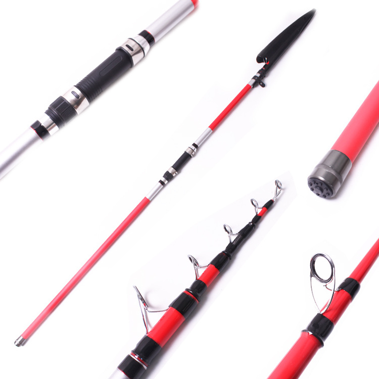 TSR022 4.50mt carbon fiber blank 5 sections carbon fishing rod telescopic tele surf fishing rod