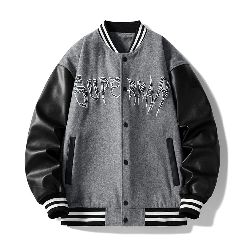 New Arrival Patches Loose Cardigan Streetwear Jackets Wholesale Letterman Jacket Varsity Jacket Men