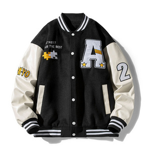 New Arrival Patches Loose Cardigan Streetwear Jackets Wholesale Letterman Jacket Varsity Jacket Men