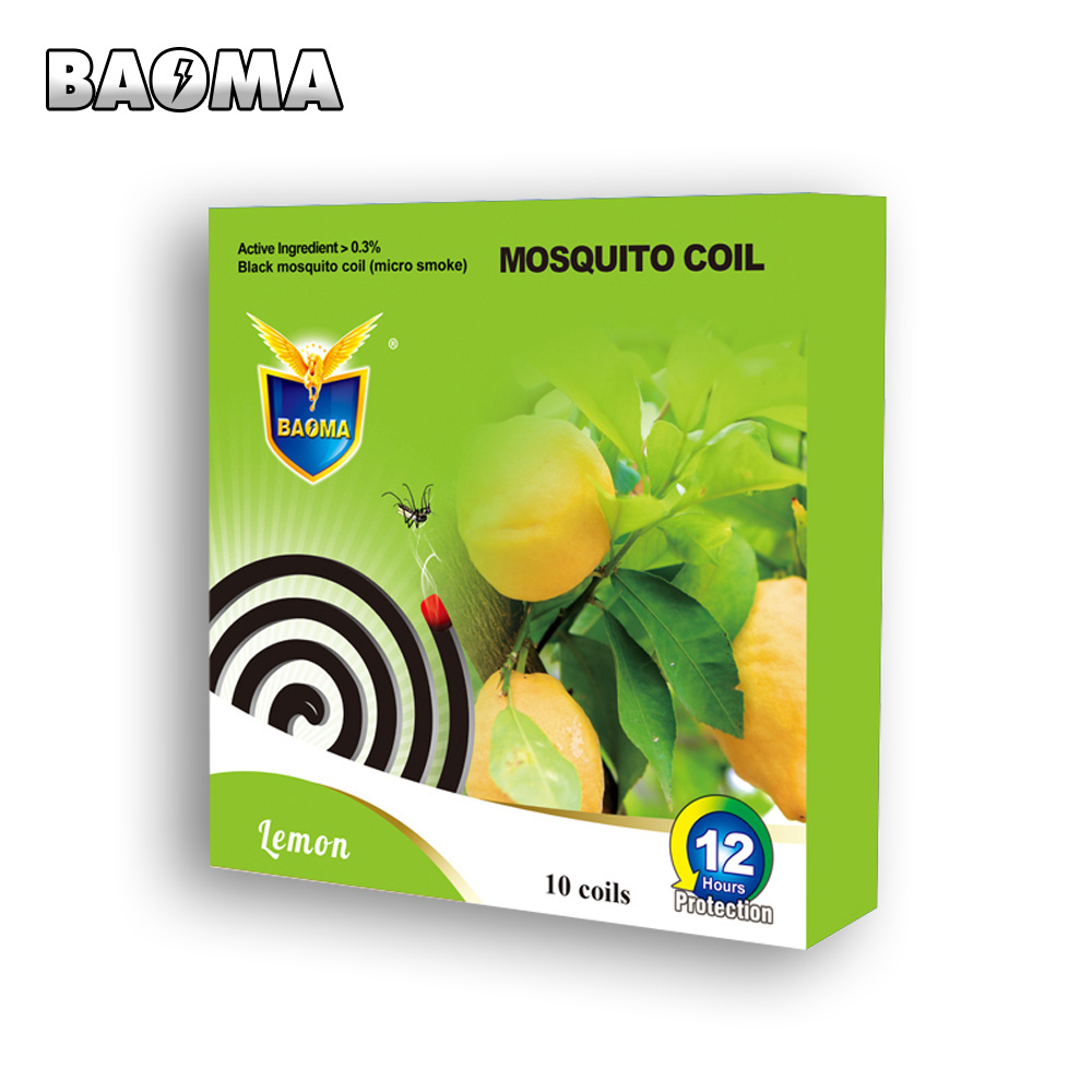 2022 hot sell China baoma black smokeless mosquito killer coil for home, hotel