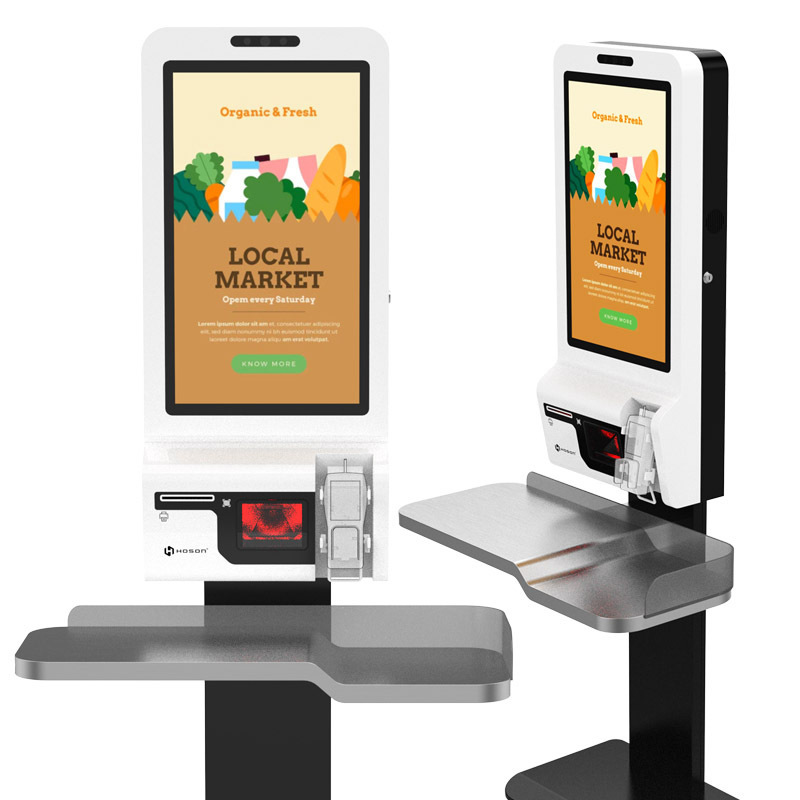 Factory custom currency exchang Touch Screen  self-service ordering machine for Supermarket touch screen payment terminal kiosk