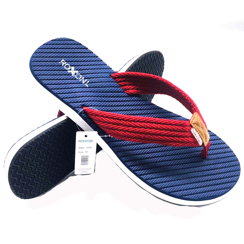 cheap wholesale flat rubber flip flops leather men original flip-flops leather slippers for men's leather mules/flip flops