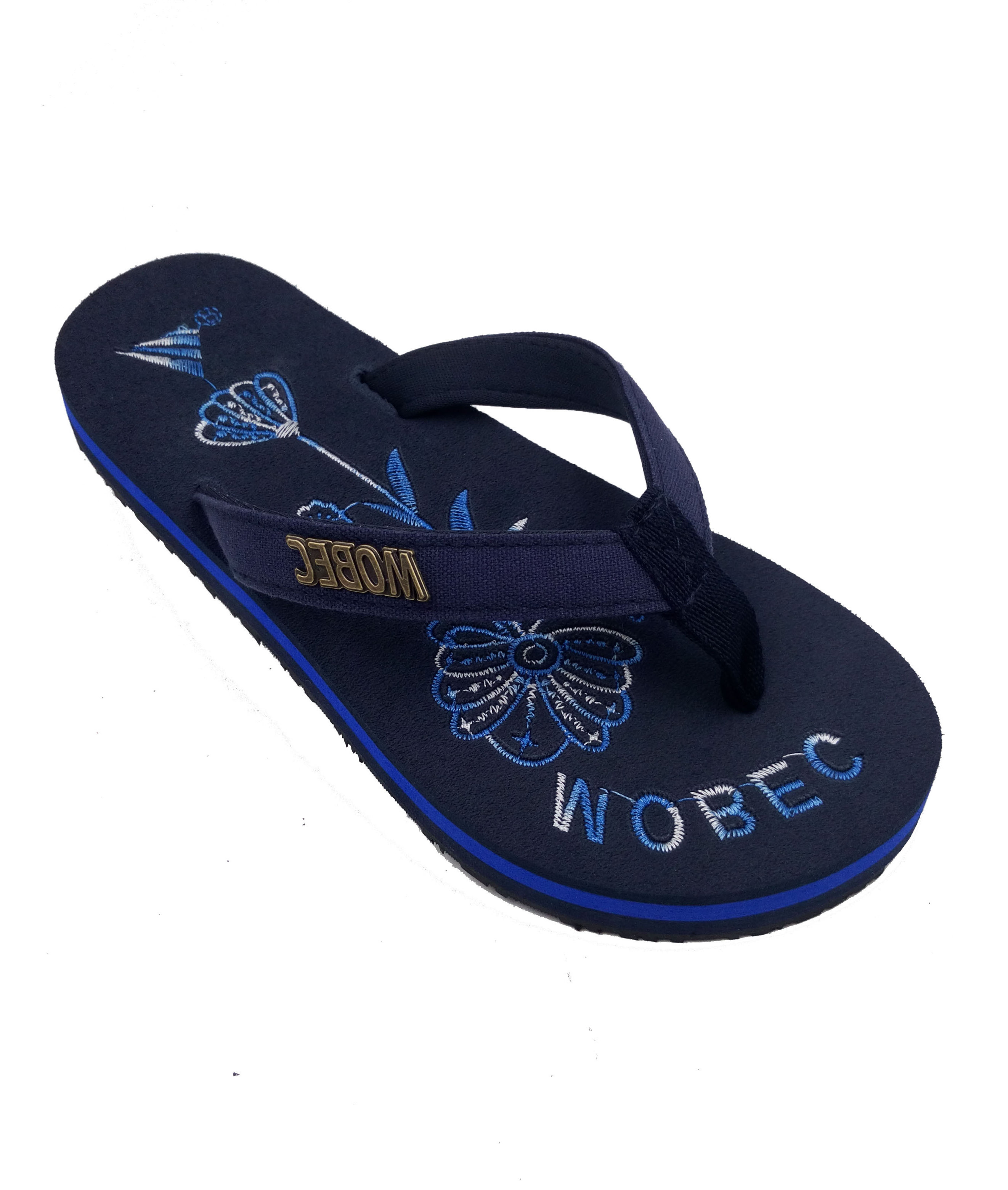 2021 Wholesale cheap funny modern men women summer sandals with embroidered sole flip flops