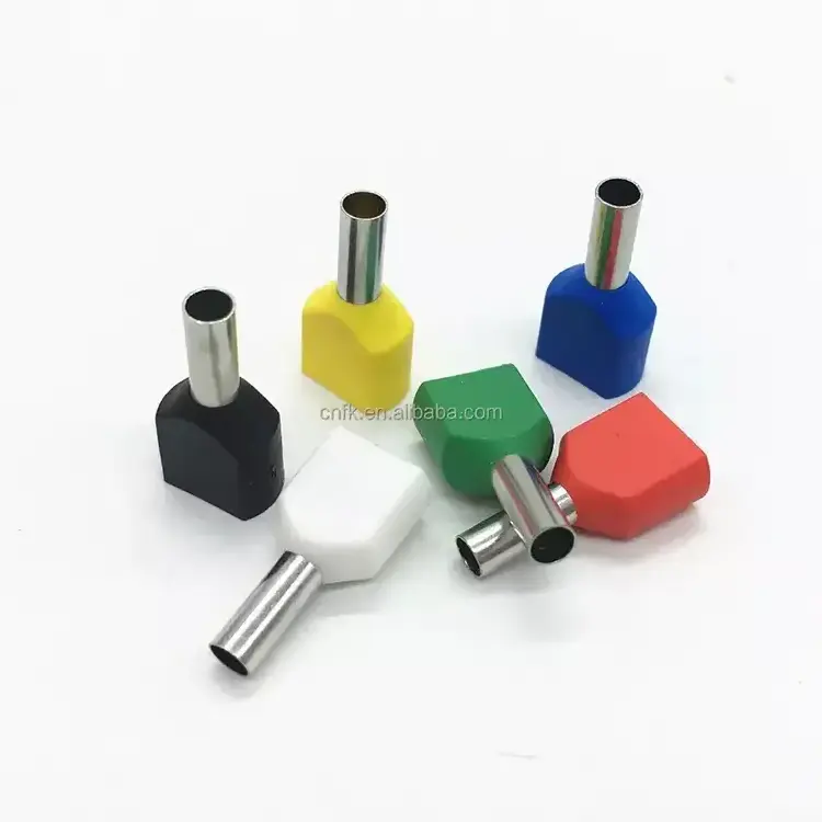 TE2510 tube type copper nylon sleeve cold-pressed terminal connector