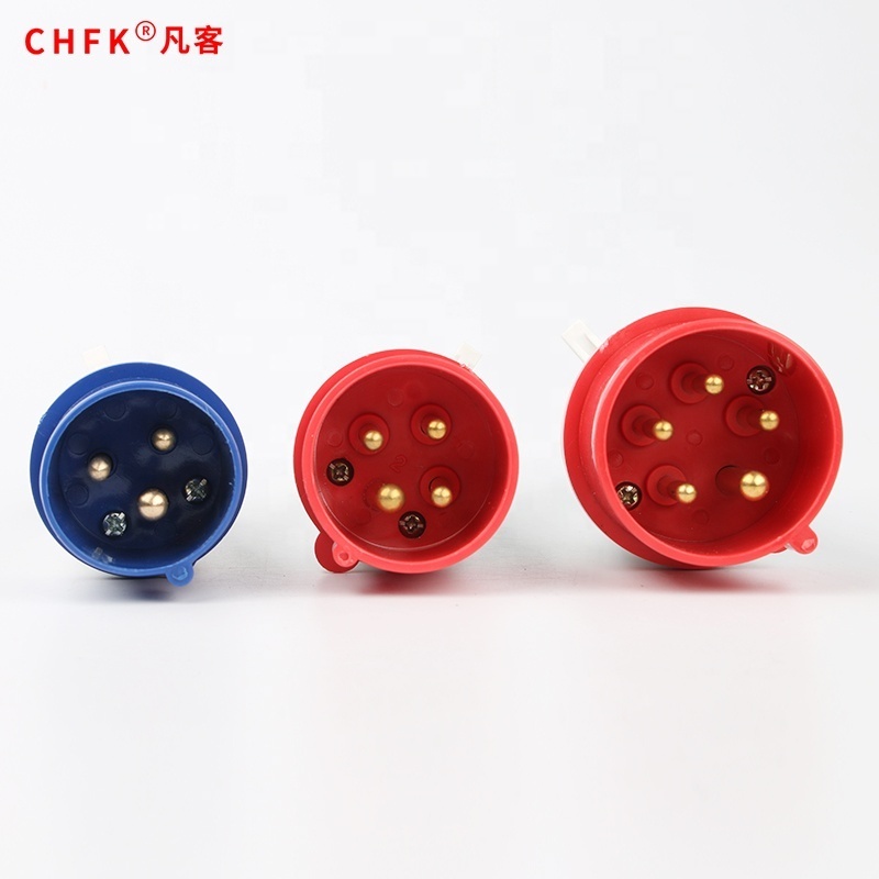 3 pins 16A male and female industrial plug and socket