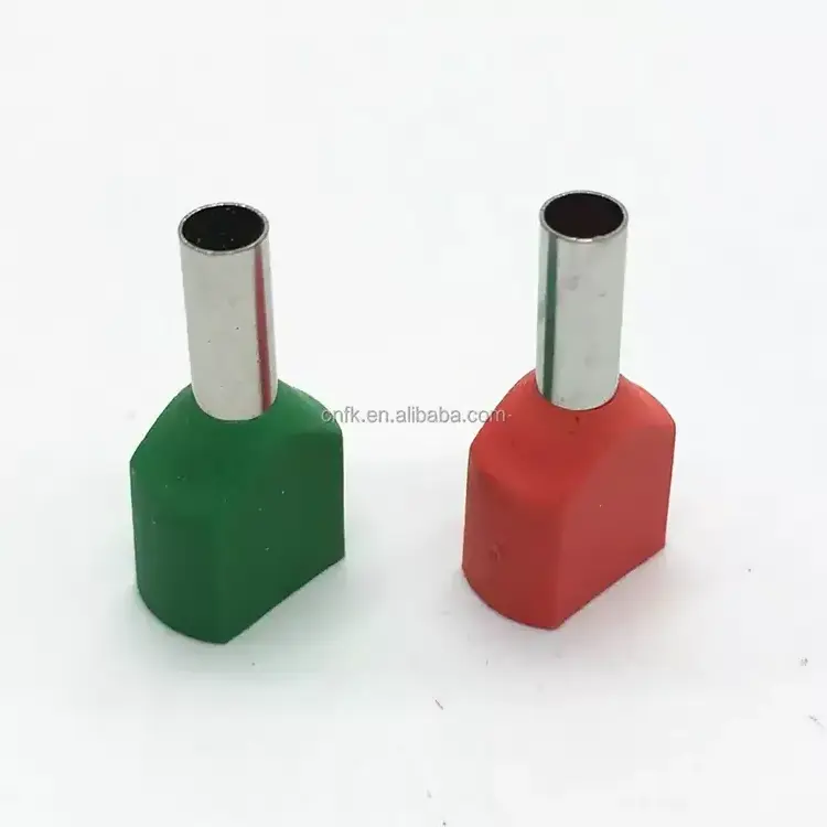 TE2510 tube type copper nylon sleeve cold-pressed terminal connector