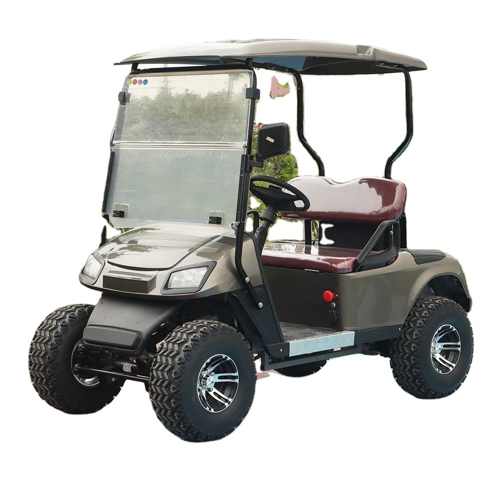 2023 Hot Sale 5KW Farm 4X4 4 Seat 2 Seater Electric Golf Car, Cheap Sport Off Road Hunting Electric Golf Cart for sale