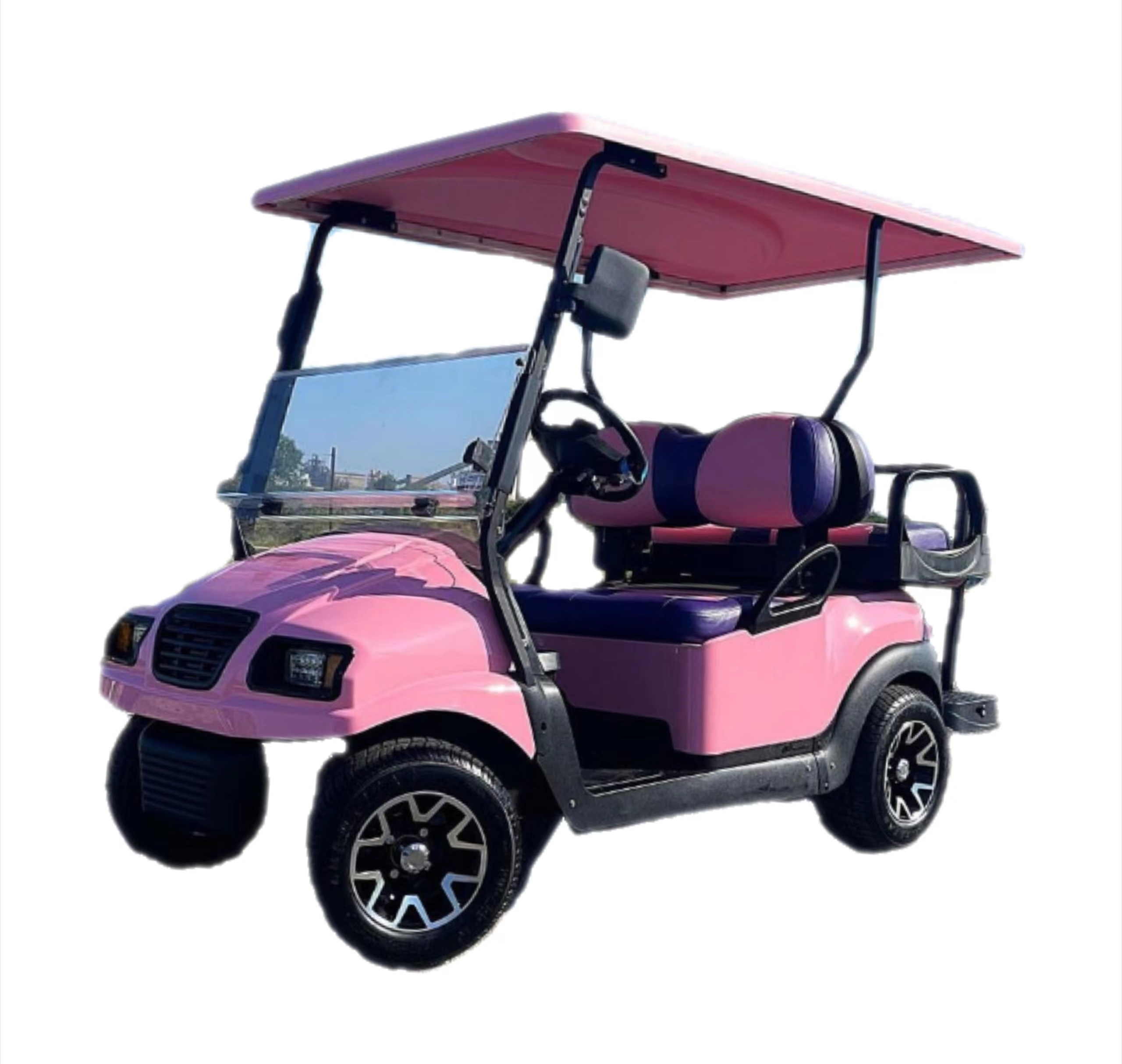 Cute pink 4 wheel golf cart electric scooter electric golf cart 4 seats High Quality Club Car Mini Electric off-Road Wholesale