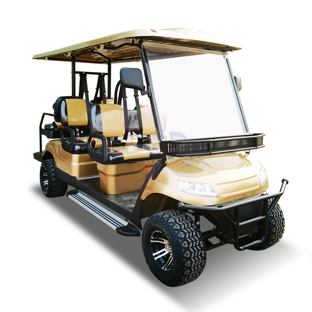 Cheap Luxury 6 Seater Low Speed Vehicle 4 Wheel Drive Push Electric Street Legal Golf Cart For Sale