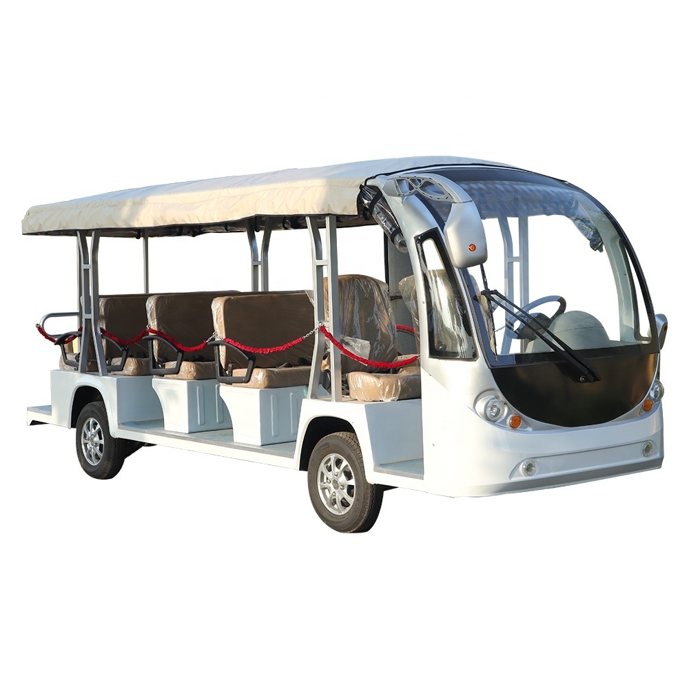 Electric Power 7.5Kw 72v Electric Sightseeing Mini Bus Can Carriage 14 Passengers Road Legal Factory Price