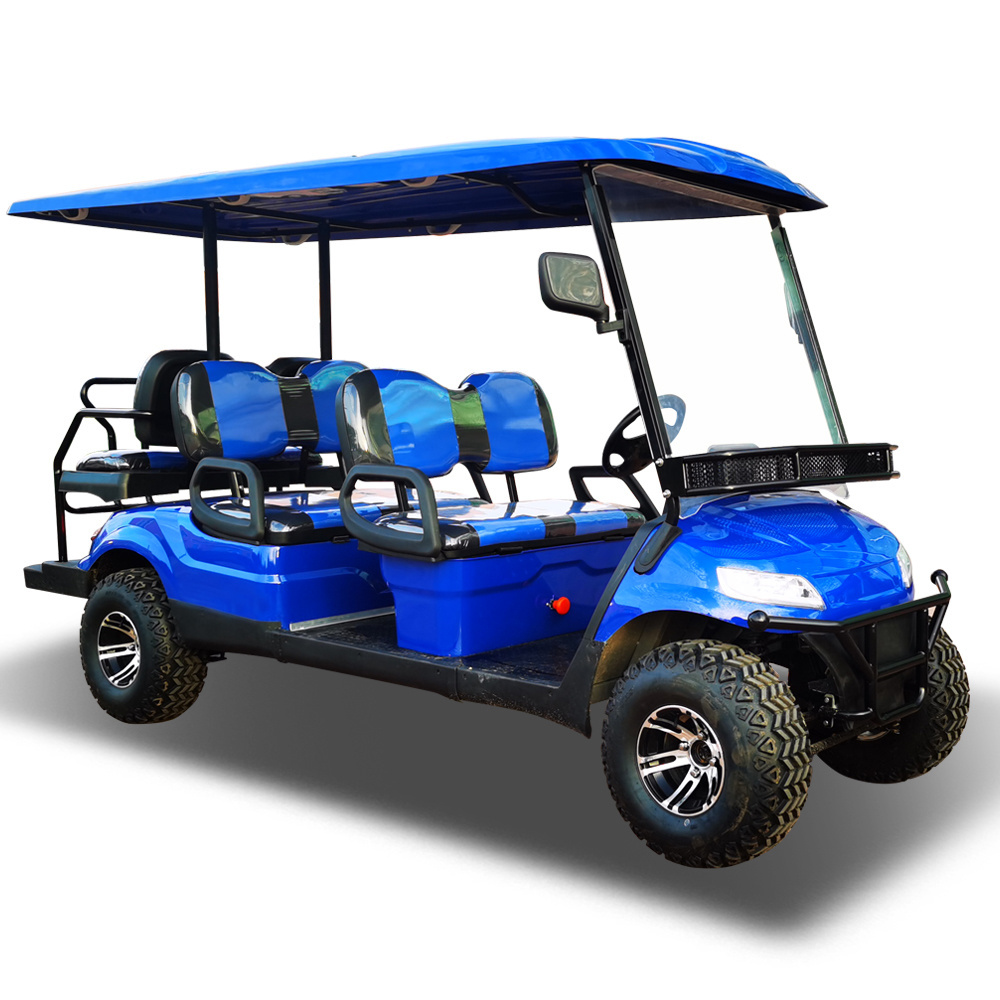 Cheap Luxury 6 Seater Low Speed Vehicle 4 Wheel Drive Push Electric Street Legal Golf Cart For Sale