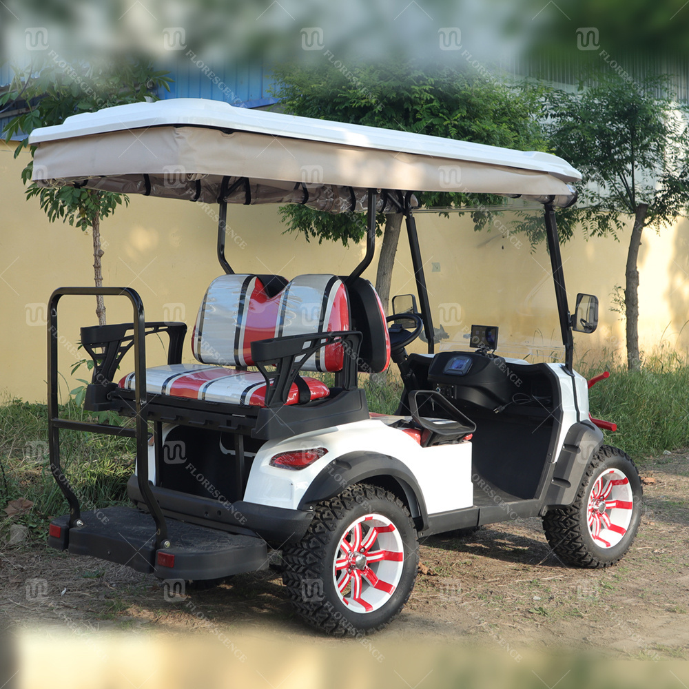 Chinese 4 Seater 72V 4Kw 5Kw 7Kw Lithium Ion Battery Free Shipping All Wheel Drive Golf Cart 4 Seater For Sale