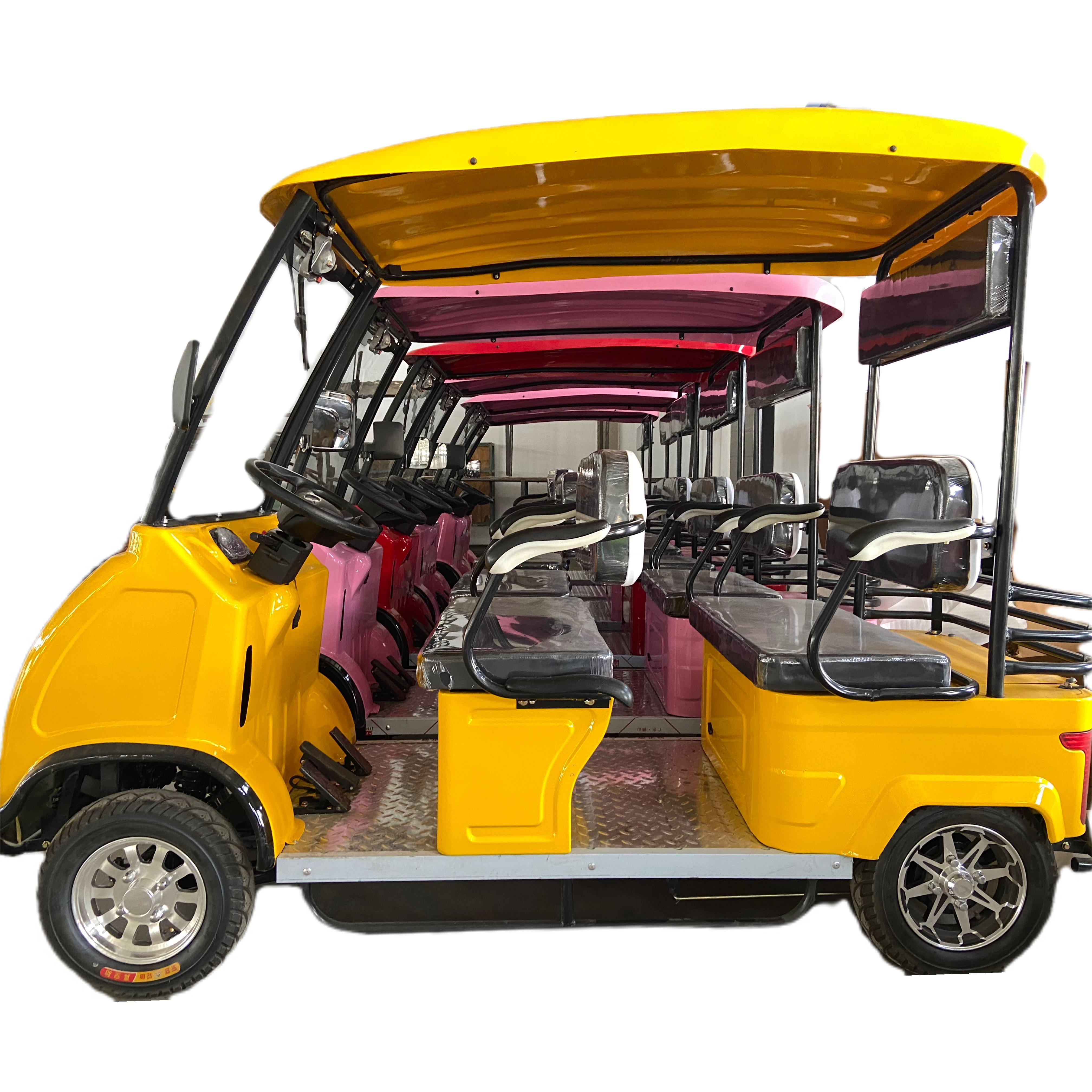 Factory Custom New Road Legal 5000w Lithium Ion Battery Electric Club Golf Cart With Rear Seat