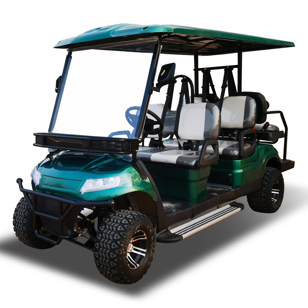 Cheap Luxury 6 Seater Low Speed Vehicle 4 Wheel Drive Push Electric Street Legal Golf Cart For Sale