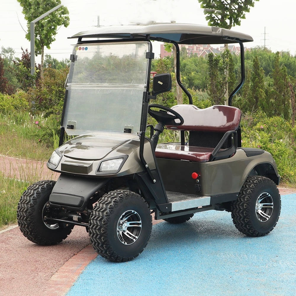 2023 Hot Sale 5KW Farm 4X4 4 Seat 2 Seater Electric Golf Car, Cheap Sport Off Road Hunting Electric Golf Cart for sale