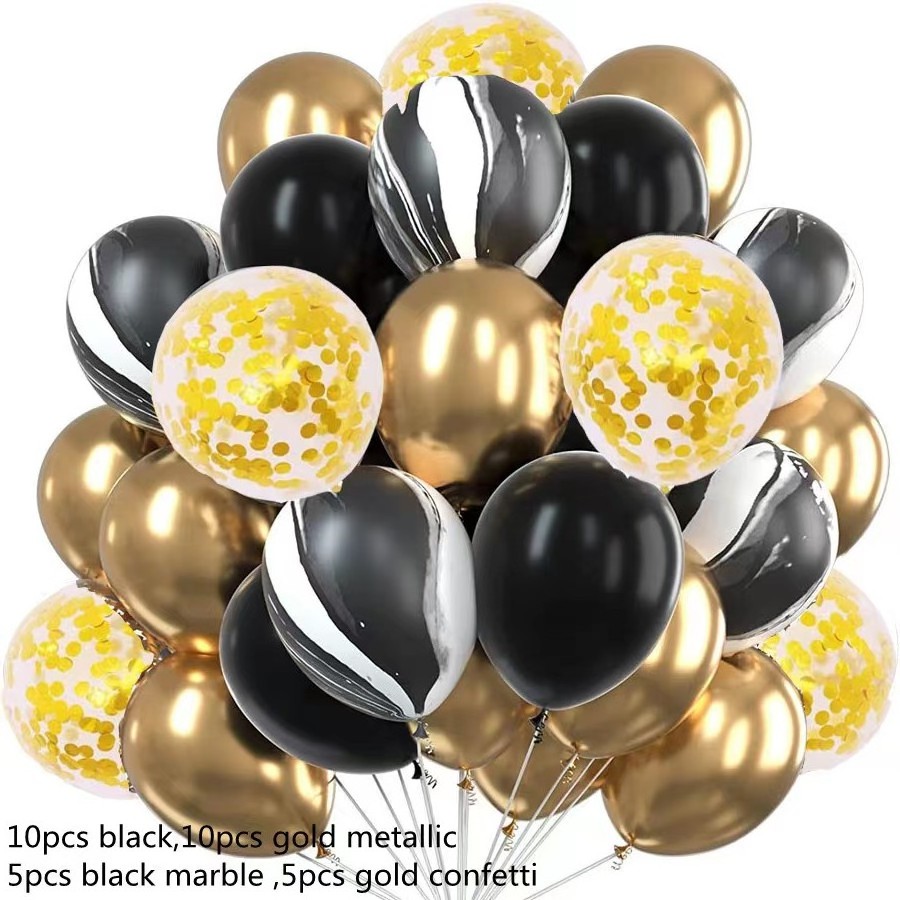 Transparent Confetti Balloons Latex Balloons with Rose Gold Silver Confetti for Wedding Party Birthday Decorations