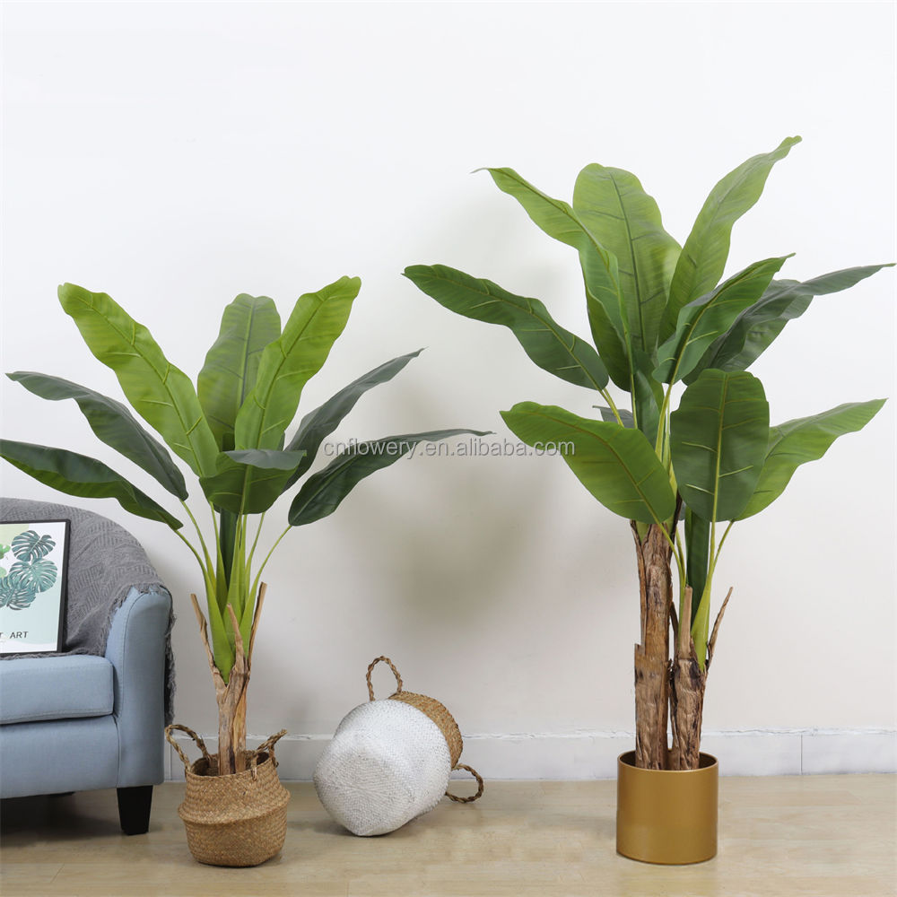 CNF Factory Direct Green Decoration Lifelike Indoor-outdoor Artificial Banana Plant Trees for home decor