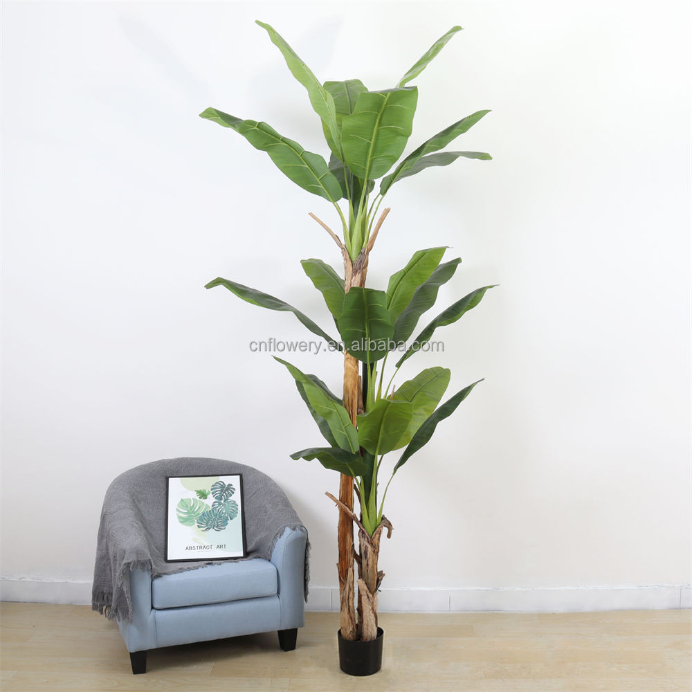 CNF Factory Direct Green Decoration Lifelike Indoor-outdoor Artificial Banana Plant Trees for home decor