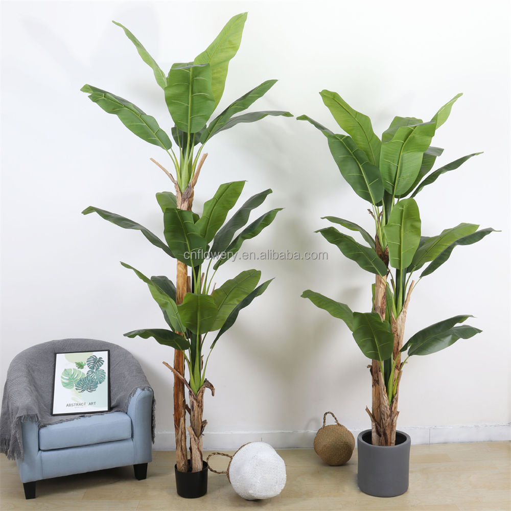 CNF Factory Direct Green Decoration Lifelike Indoor-outdoor Artificial Banana Plant Trees for home decor