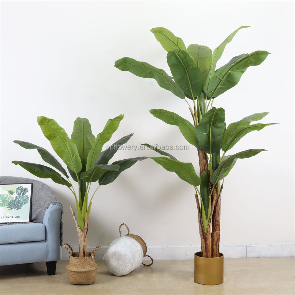 CNF Factory Direct Green Decoration Lifelike Indoor-outdoor Artificial Banana Plant Trees for home decor